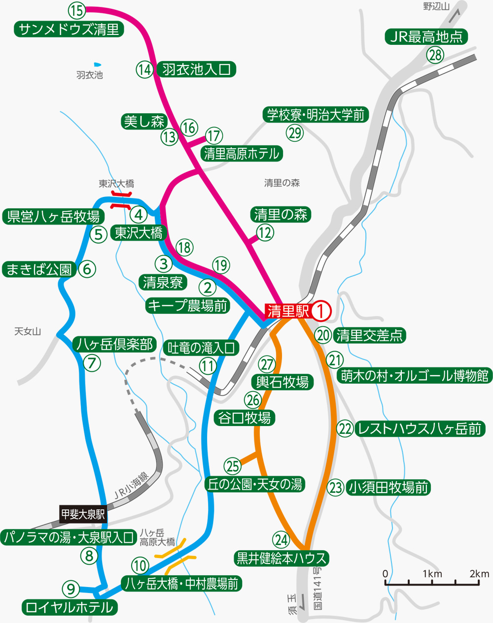 大泉周遊ルート