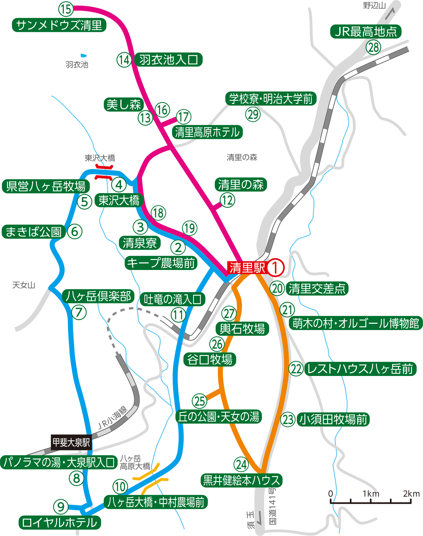 大泉周遊ルート